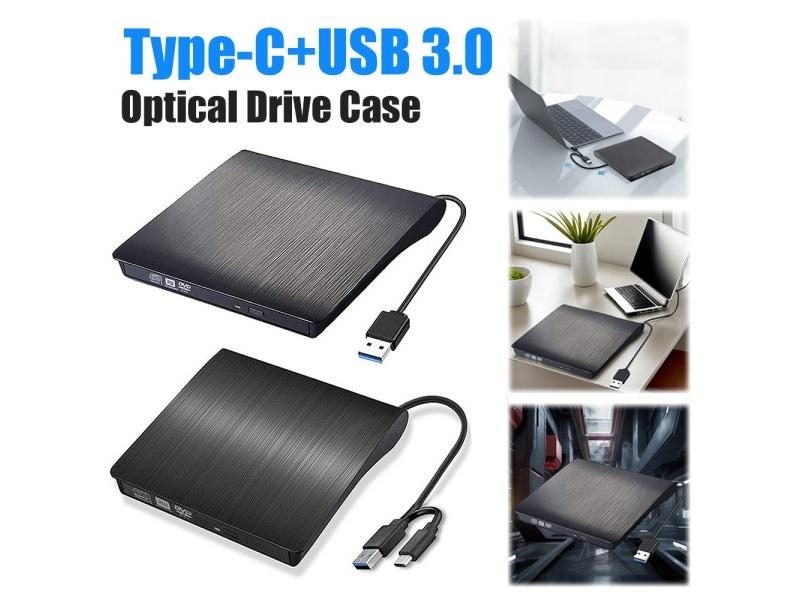 Slim External Optical Drive Case 9.5mm/12.7mm USB3.0/Type-C Carousel 2