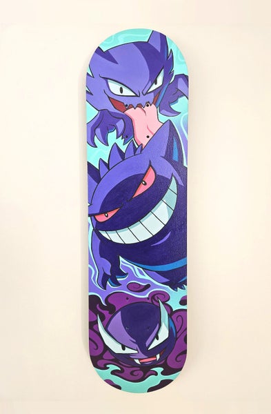 Gengar Pokemon Hand-Painted Art Deck Carousel 1