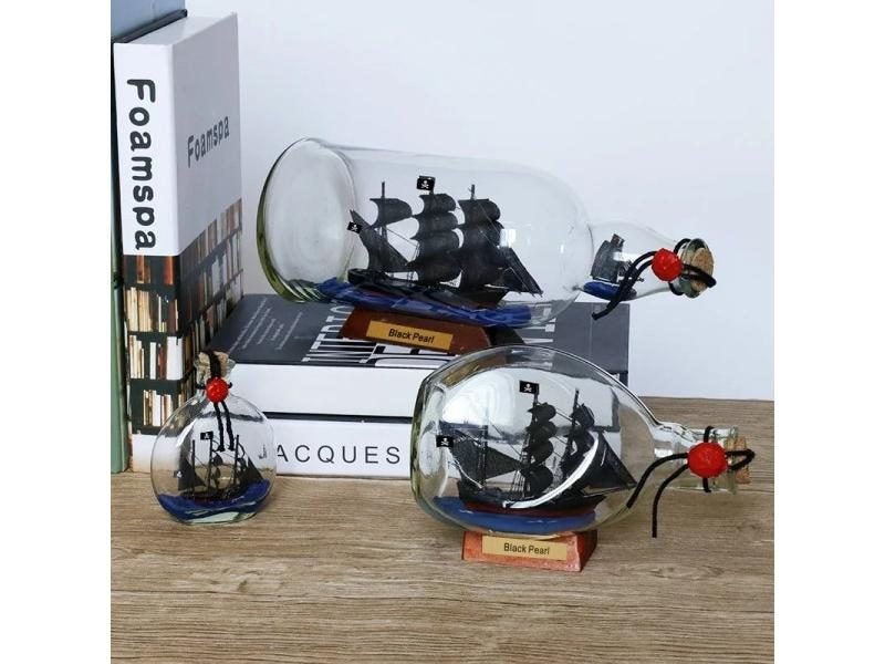 Creative Black Pearl Bottle-In-Bottle Wishing Bottle Decoration Gift Carousel 2