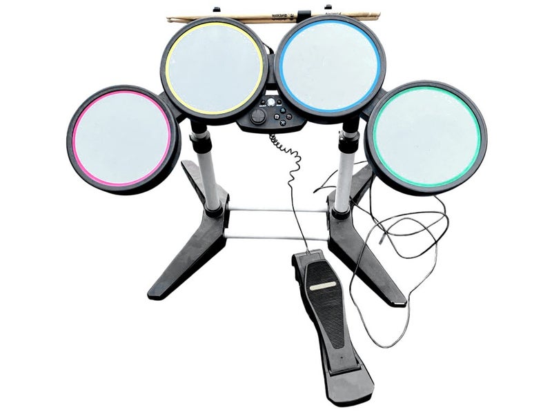 PS2/PS3 Rock Band Drum Kit + Pedal + Sticks + Game! Carousel 2