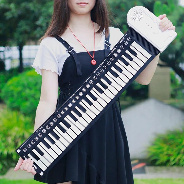 DESAFIONA 49 Key Roll Up Keyboard Piano Foldable Portable Electronic Hand Rol... Carousel 2
