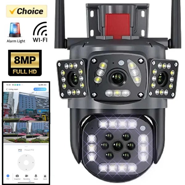 DESAFIONA Outdoor Waterproof Wireless WiFi HD Triple Security Camera Carousel 2