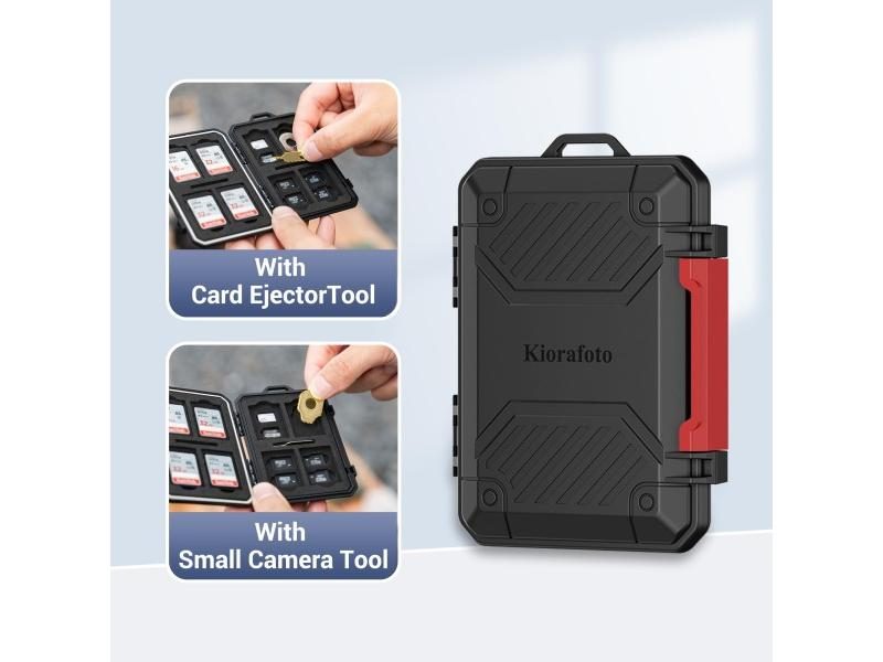 18 Slots Memory Card Holder For SD TF CFexpress SIM Cards Carousel 1