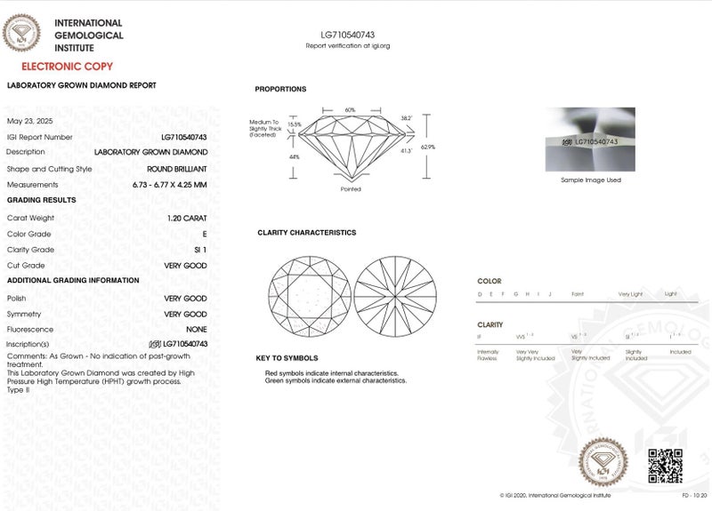 $1RES ~ 1.20ct Round Brilliant Diamond (Lab Grown) $805 RRP Carousel 9