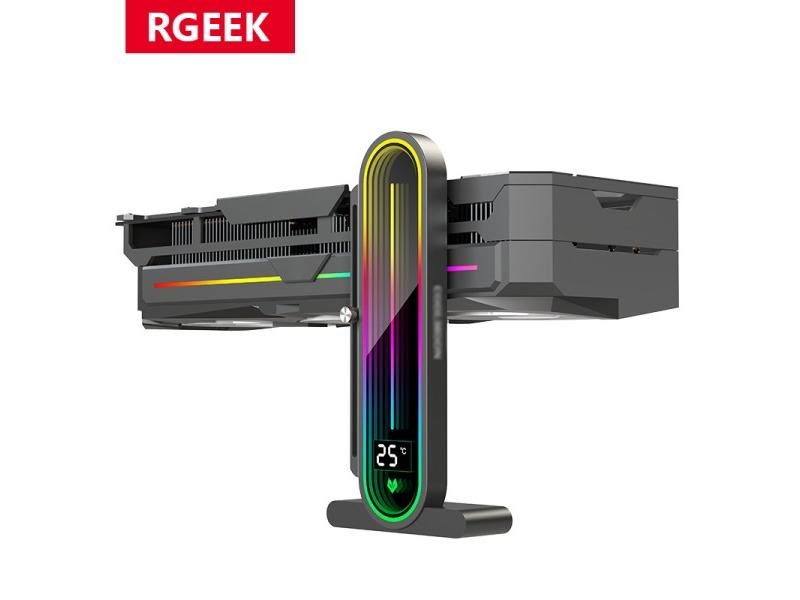GPU Bracket Holder With LED Temperature Screen For RTX3060Ti 4070Ti 4090 Carousel 2