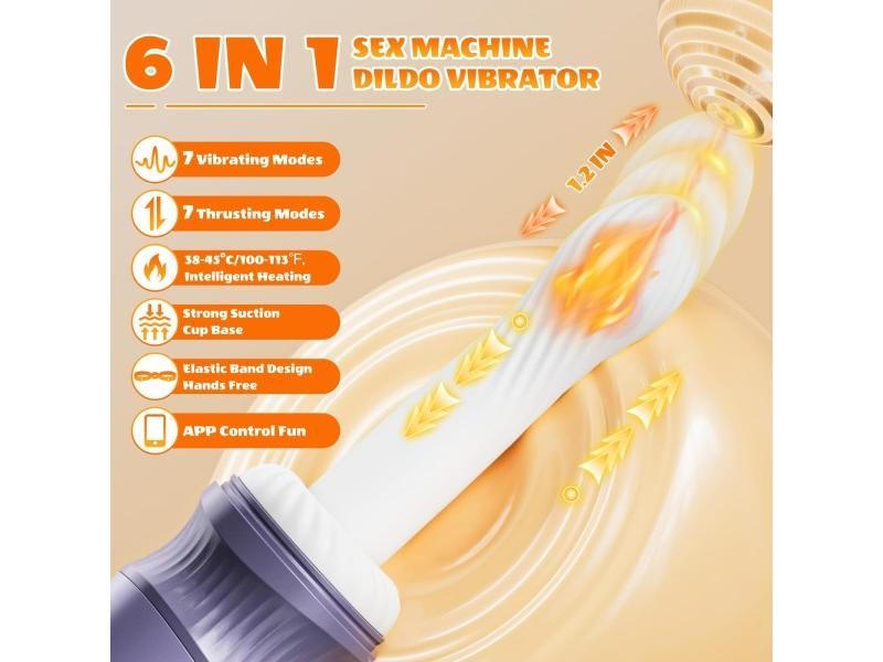 APP Control Heating Thrusting Dildo Vibrator For Men 10 Modes Carousel 2
