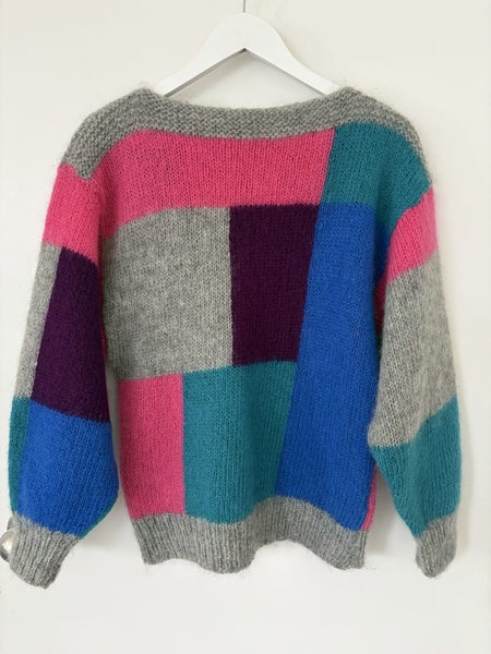 Hand knitted pure wool/mohair jersey size M Carousel 2