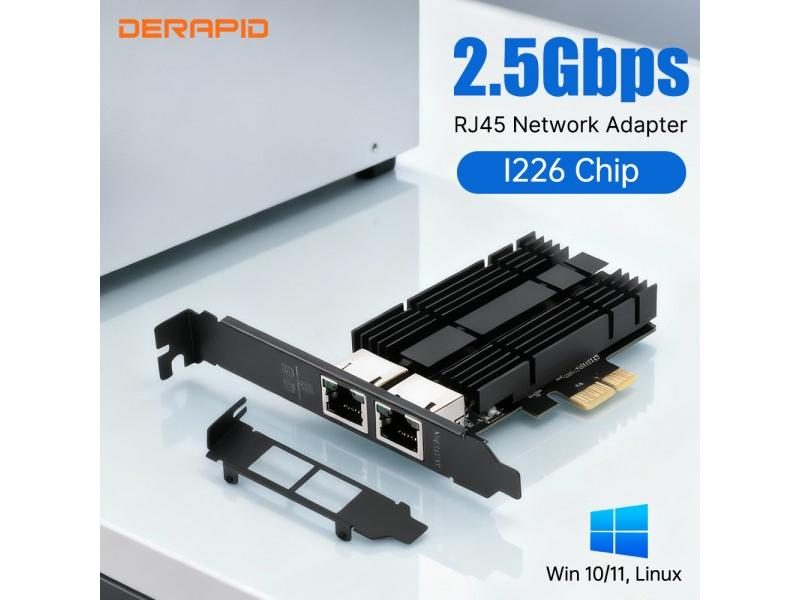 2.5G Ethernet PCIE RJ45 Network Adapter For Desktop/PC Carousel 1