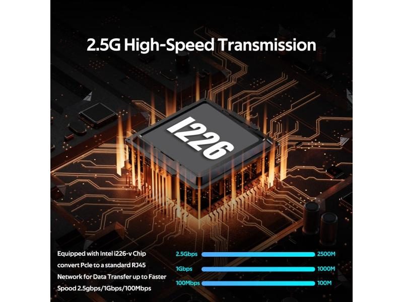 2.5G Ethernet PCIE RJ45 Network Adapter For Desktop/PC Carousel 2