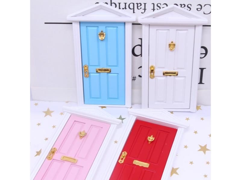 Miniature Wooden Elf Door For Dollhouse And Garden Scenes Carousel 2