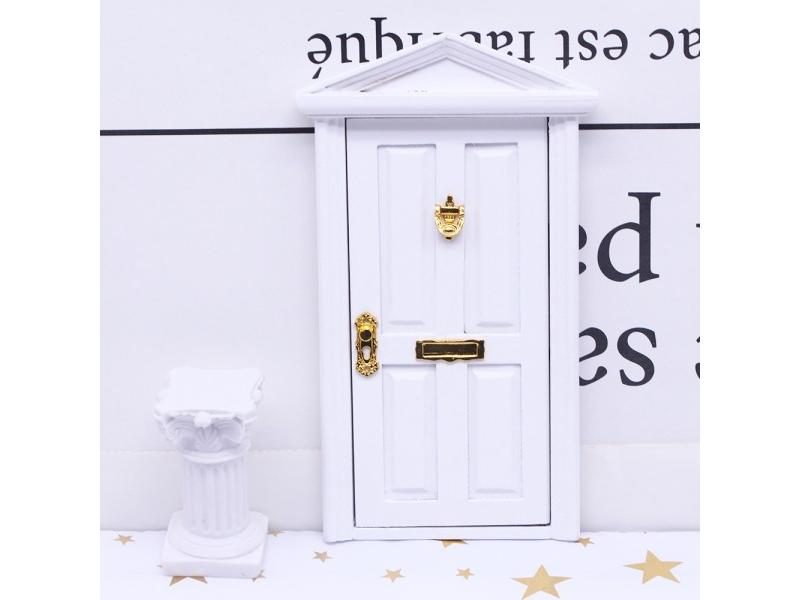 Miniature Wooden Elf Door For Dollhouse And Garden Scenes Carousel 1