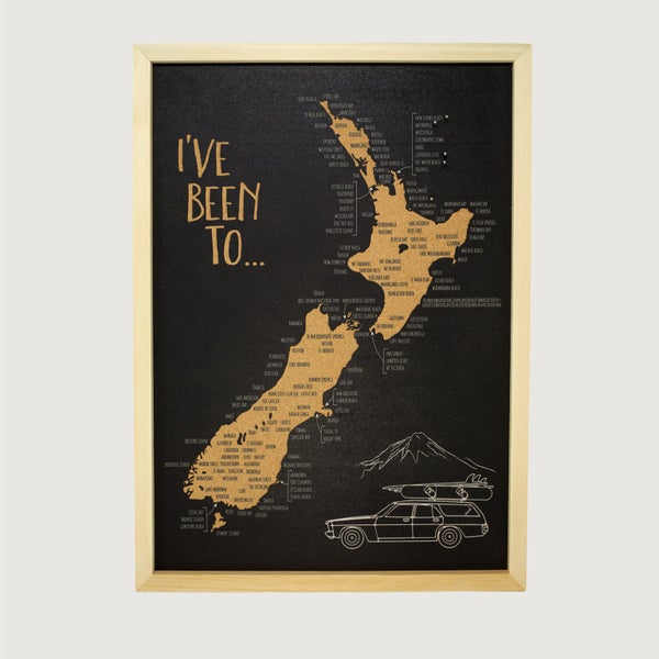 Moana Road - New Zealand Cork Map (A2) Carousel 1
