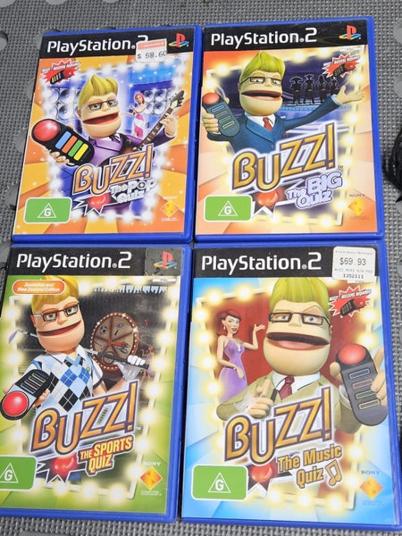 BUZZ! PS2 Game Lot + Controllers Carousel 2