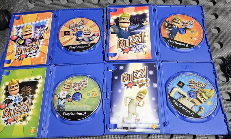 BUZZ! PS2 Game Lot + Controllers Carousel 3