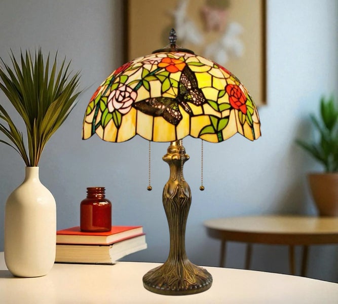 Tiffany Table Lamp (with 16" large 40cm lamp shade) Carousel 2