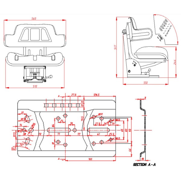 Tractor Machinery Mechanical Sprung Seat Carousel 2