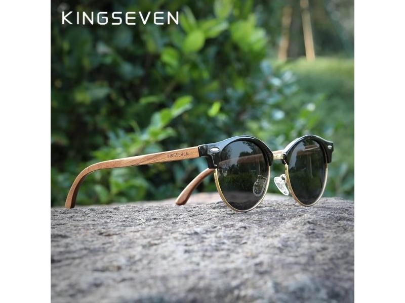 Polarized Wooden Sunglasses Round Handmade For Men/Women Carousel 2