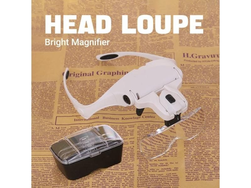 Head Mounted Magnifier LED 1x-3.5x Lenses For Jewelry Repair Carousel 2
