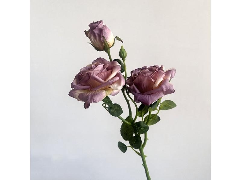 3 Head Artificial Vintage Rose Bouquet For Home Decor Carousel 1