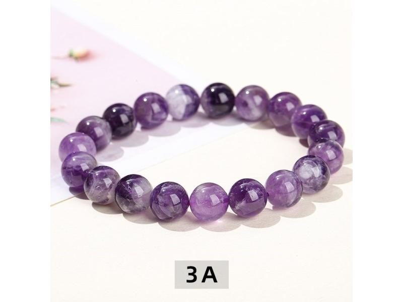 Natural Amethyst Stone Beaded Bracelet For Women Energy Healing Gift Carousel 1