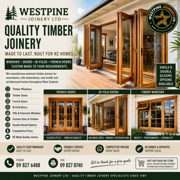 TIMBER JOINERY -BI-FOLDS-FRENCH DOORS & MORE Carousel 1
