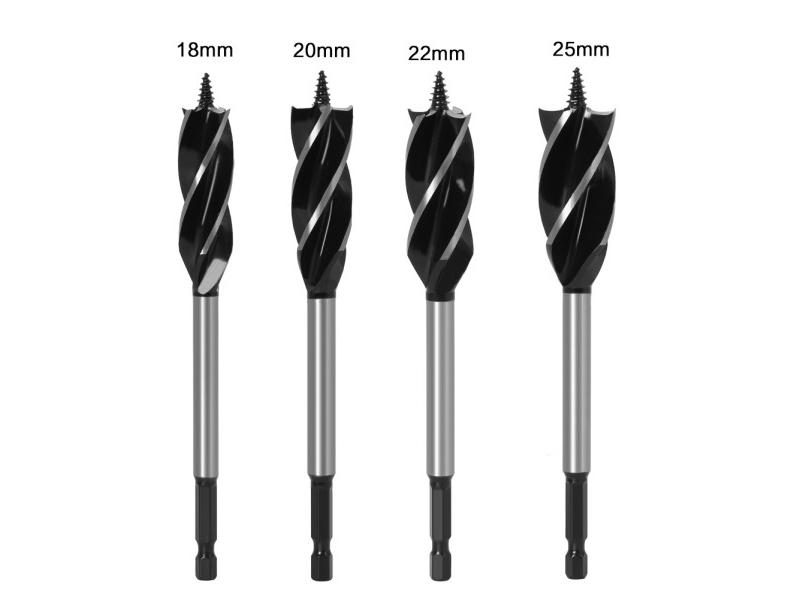 4-9pc Woodworking Twist Drill Bit Set Auger Fast Cut Carousel 1