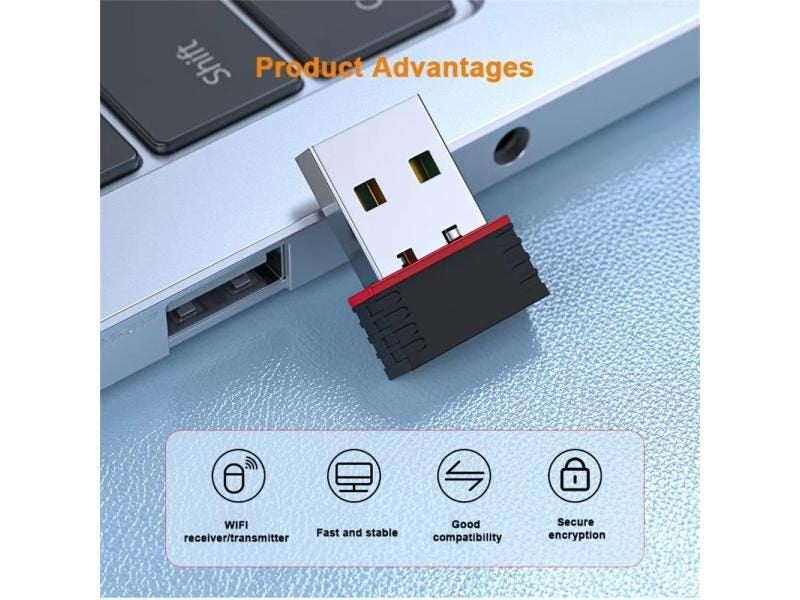 Mini USB Wireless Adapter 150Mbps For PC Desktop Carousel 2