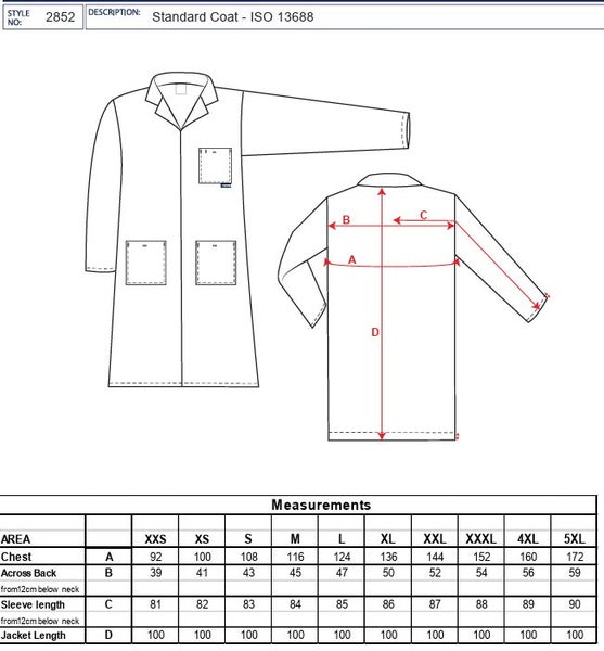 Portwest Standard Coat / Dust Coat - Sizes XS to 3XL Carousel 3