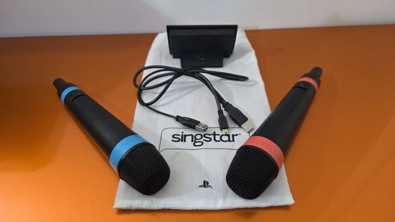 SingStar Wireless Microphone Set - PS3/PS4 Compatible - Dual Mics + Receiver Carousel 2