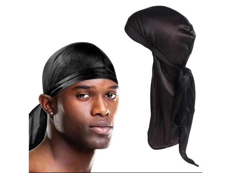 Silk Satin Durag Biker Headwrap Pirate Hat Hair Accessories Carousel 2
