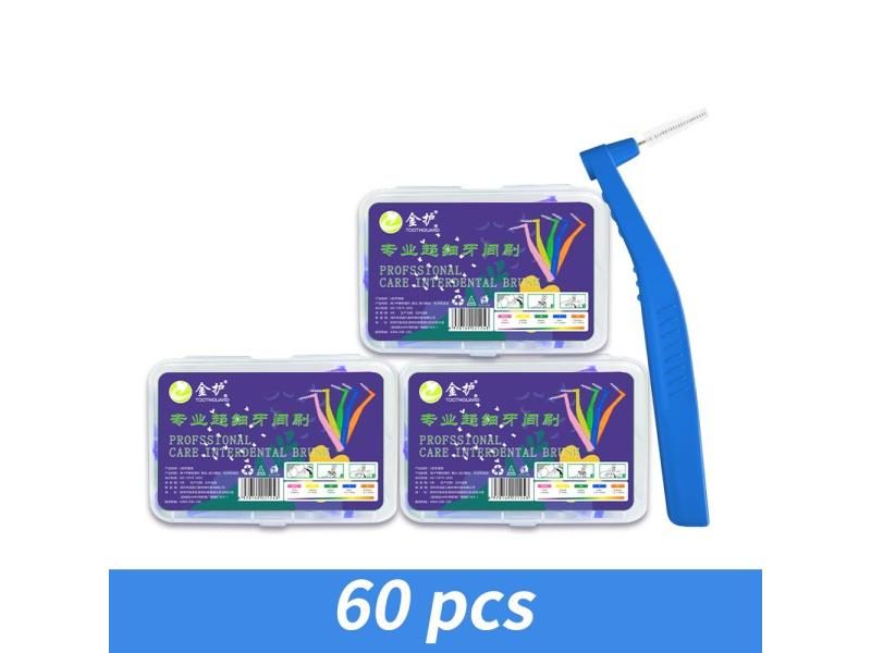 Interdental Brush For Orthodontic Braces Micro Soft L Shaped Carousel 1