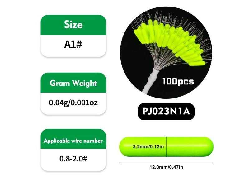 100pcs Durable Rubber Oval Float Stoppers For Fishing Gear Carousel 1