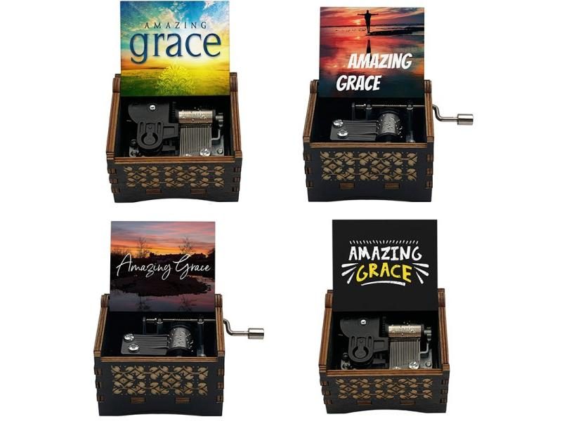 Christian Music Box Wooden Decoration For Wife Husband Carousel 2