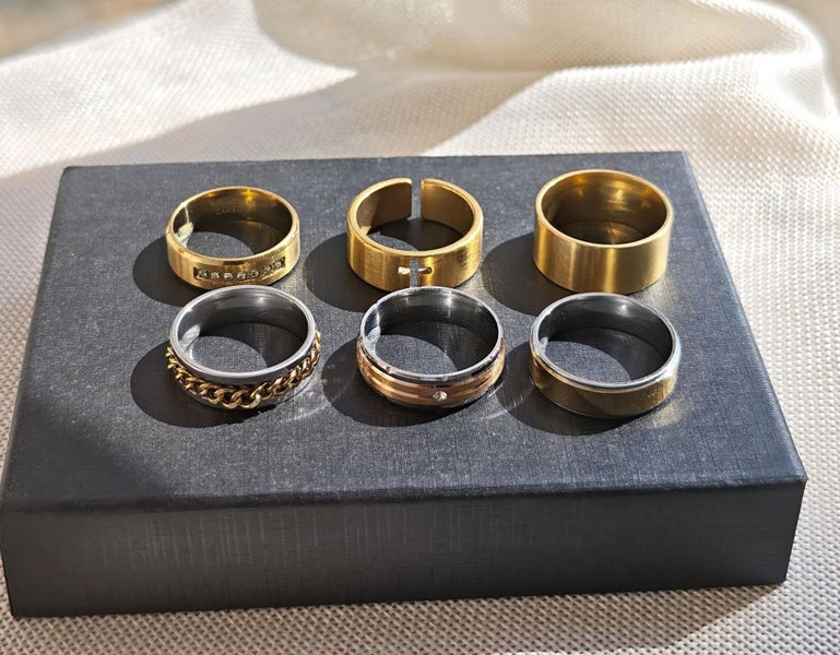 18K Gold Plated Rings - Mix & Match Statement Band, Bold Statement Style Looks Carousel 2