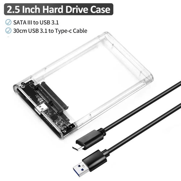 2.5'' HDD SSD Enclosure With Smart Display For Laptop PC Carousel 1