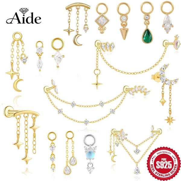 925 Sterling Silver Earring Spare Parts Chains For Women Carousel 2