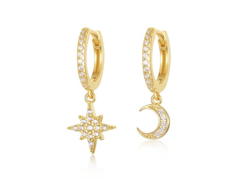 Double Chain Clip On Drop Hoop Ear Cuff For Women No Piercings Carousel 1