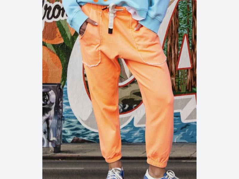 . NEW HAMMILL & CO. CAPRI ORANGE TRACK PANT NEW