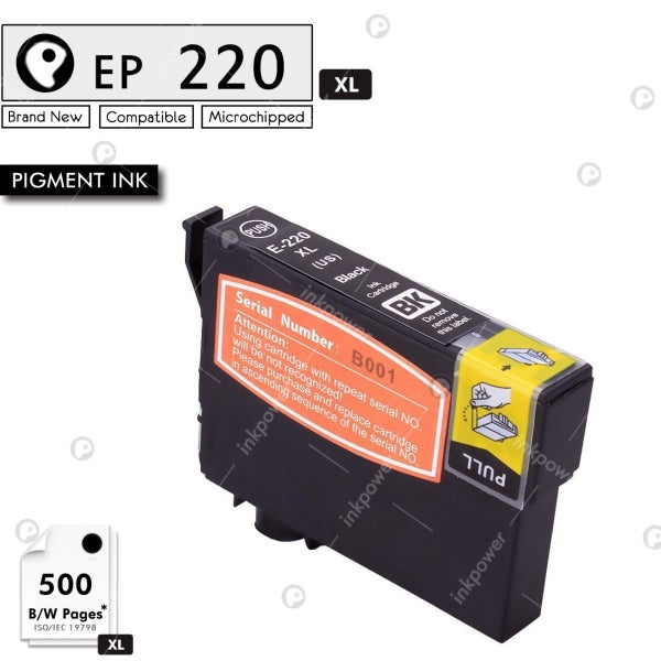 Compatible Epson 220XL BK+C+M+Y 4 Ink Cartridges Full Set Carousel 2