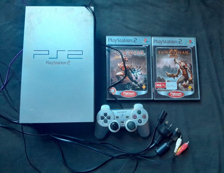 Sony Silver Phat Playstation 2 Console Bundle Carousel 1
