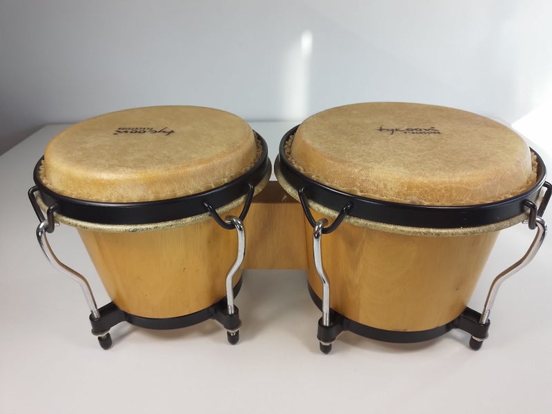 Tycoon Double Bongos Percussion Drums, Wood with Skin Top - $1 No Reserve! Carousel 2