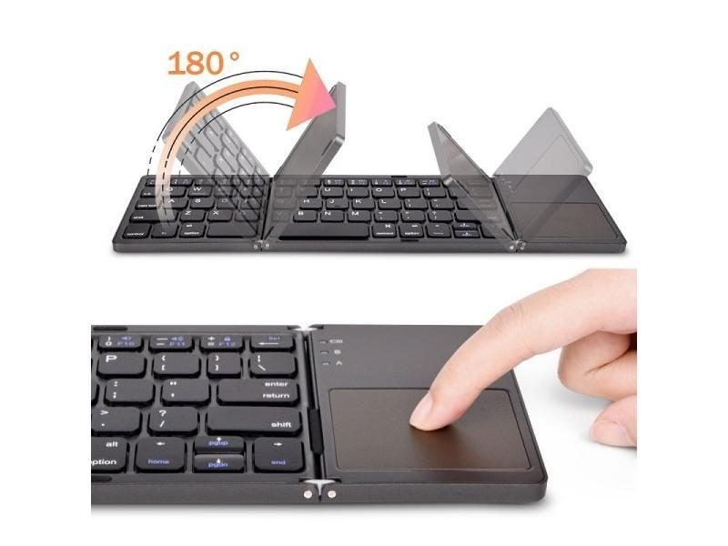 Wireless Folding Keyboard Bluetooth Keyboard With Touchpad For Windows Android Carousel 2