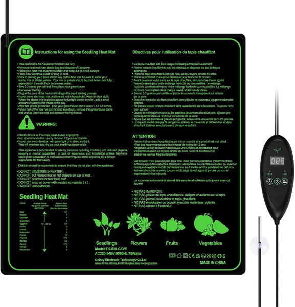 Seedling Heat Mat 50cm*50cm with timer NZ STOCK Carousel 1