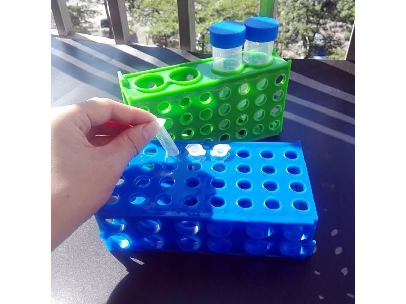 2 Piece Laboratory Test Tube Rack Plastic Centrifuge Tubes Box For 0.5ml 1.5ml Carousel 1