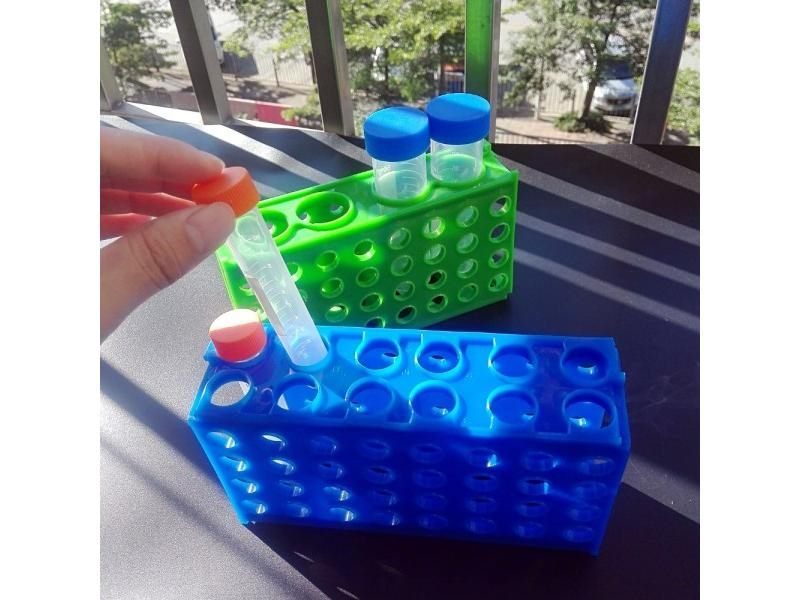 2 Piece Laboratory Test Tube Rack Plastic Centrifuge Tubes Box For 0.5ml 1.5ml Carousel 2