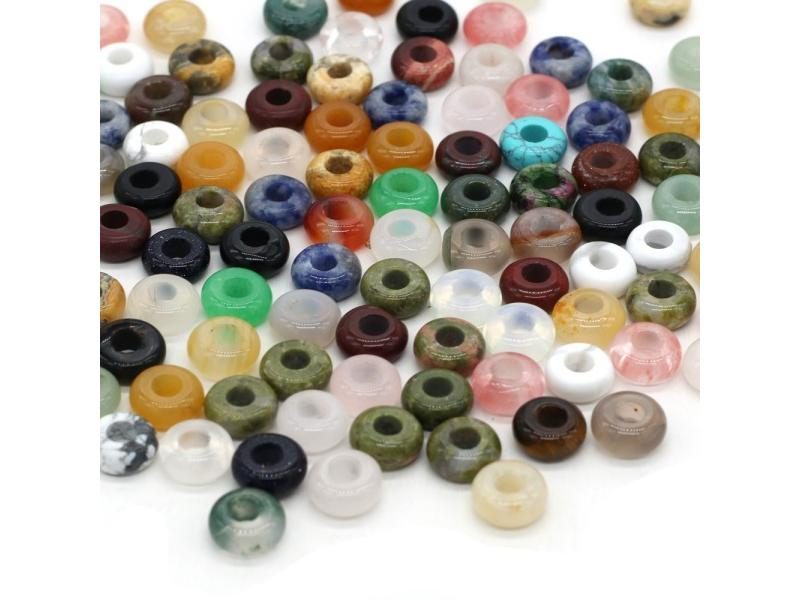 20pcs/lot Natural Stone Beads 5x10mm Hole 4mm For Jewelry Making Carousel 2