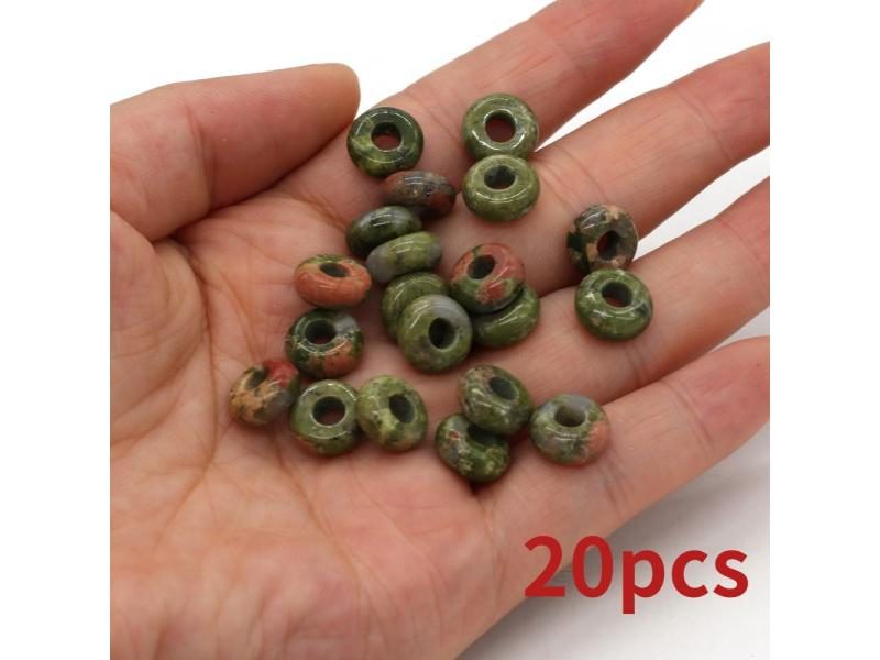 20pcs/lot Natural Stone Beads 5x10mm Hole 4mm For Jewelry Making Carousel 1