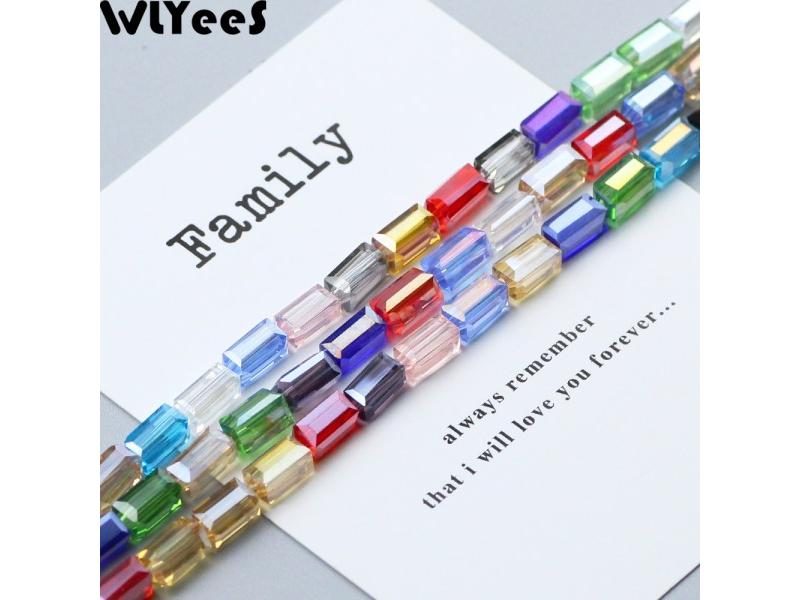 50pcs 4x8mm Austrian Rectangle Glass Beads For DIY Jewelry Carousel 2