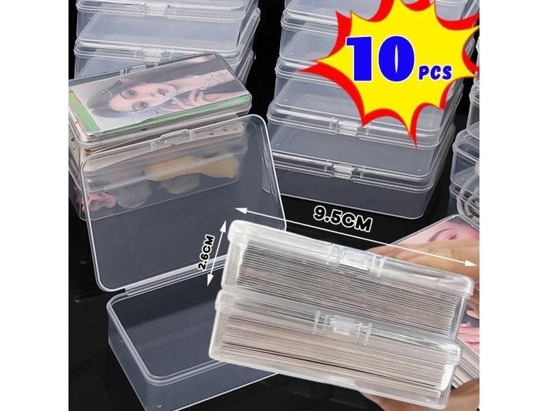 10/3Pcs Transparent Plastic Playing Cards Storage Organizer Case Carousel 2
