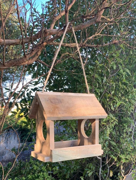 Wooden Hanging Bird House Feeder - Handmade Carousel 1